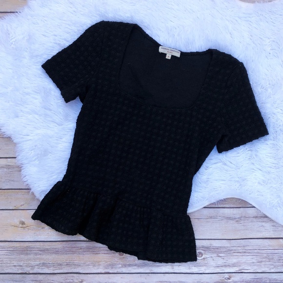 Opening Ceremony Tops - Opening Ceremony Textured Peplum Top